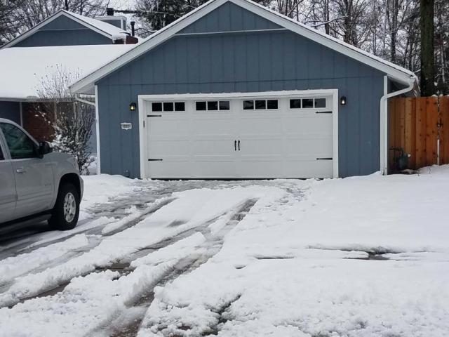 Winter Curb Appeal with Garage Doors