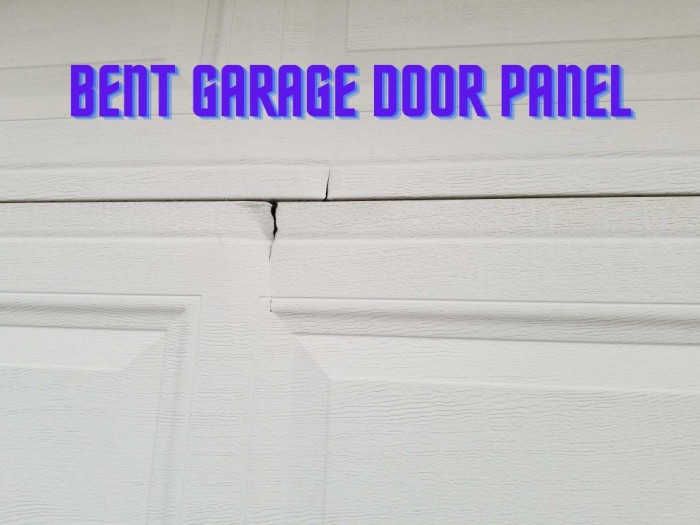 Cracked Garage Door Panel