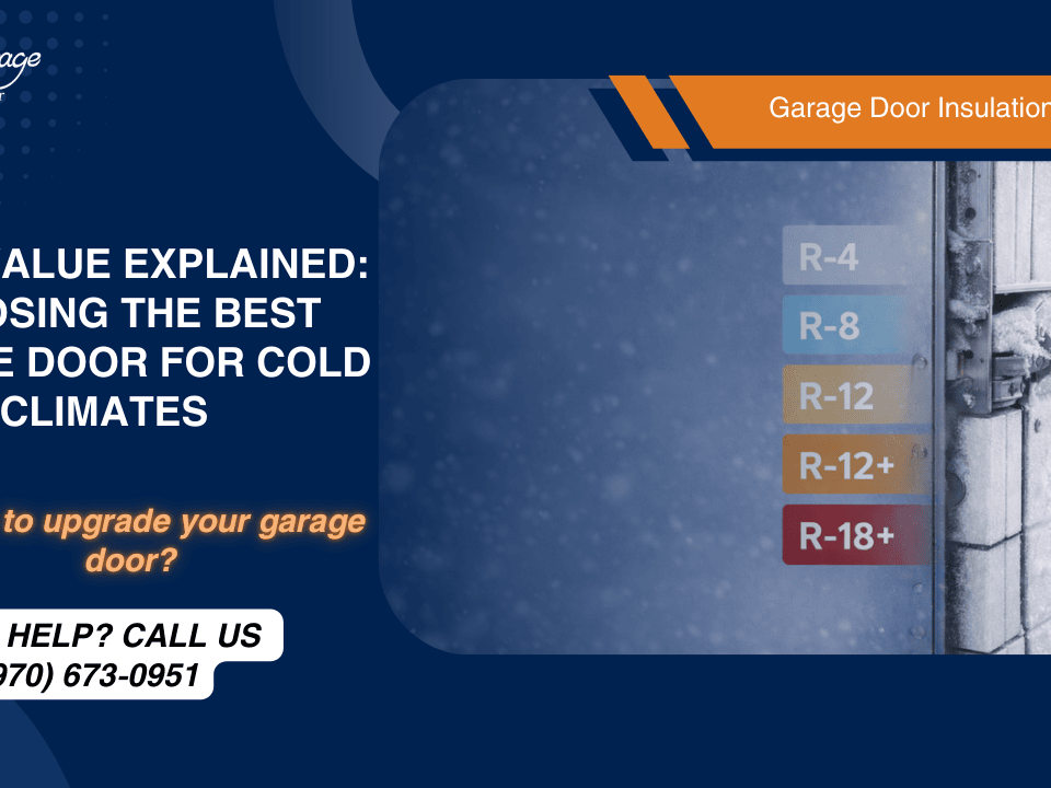 Cross section of an insulated garage door showing foam layers