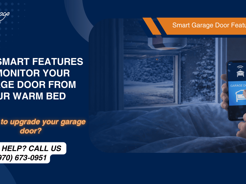 smart garage door controlled by smartphone in winter