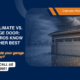 Colorado garage door in Greeley showing snow, rain, hail, and sunshine to illustrate how Northern Colorado weather impacts garage door performance year-round.