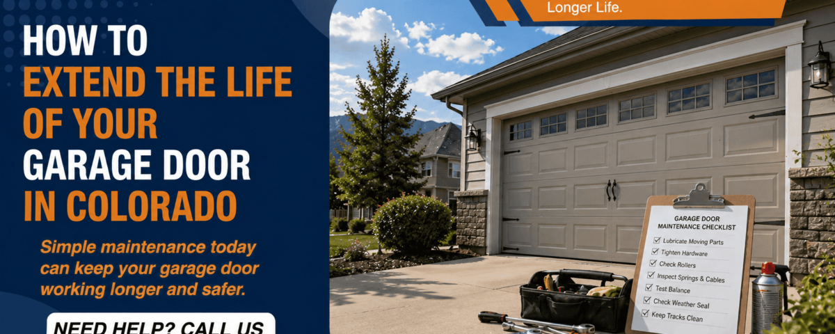 Garage door maintenance tips for extending the life of a garage door in Colorado